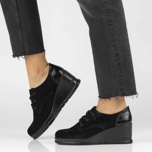 Leather shoes Filippo DP4905/23 BK black