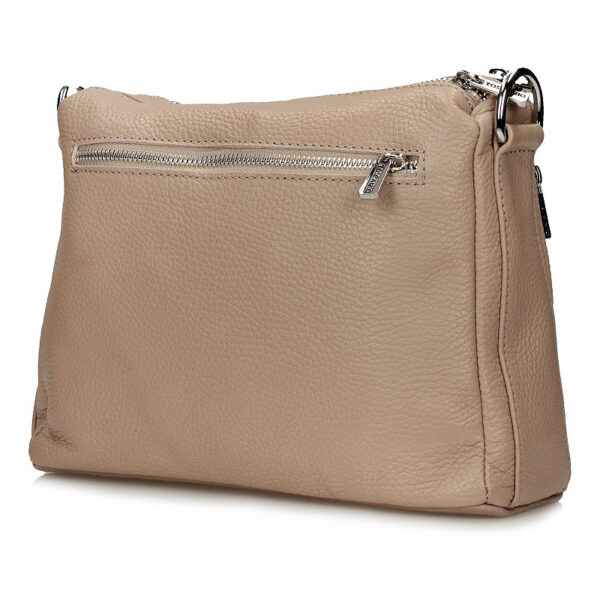 Handbag Toscanio Leather Messenger Bag E16 cream