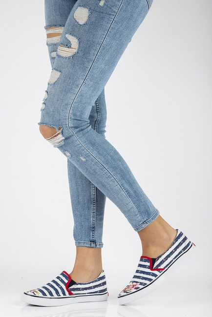 Tenisówki slip on MCKEY DTN114/16 WH NV białe