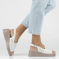 Leather sandals Filippo DS7583/26 WH white