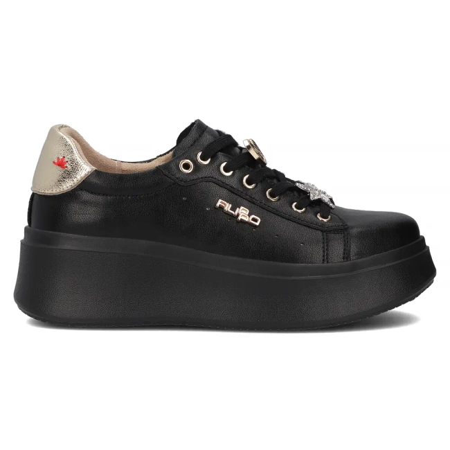 Leather sneakers Filippo DP6790/25 BK black
