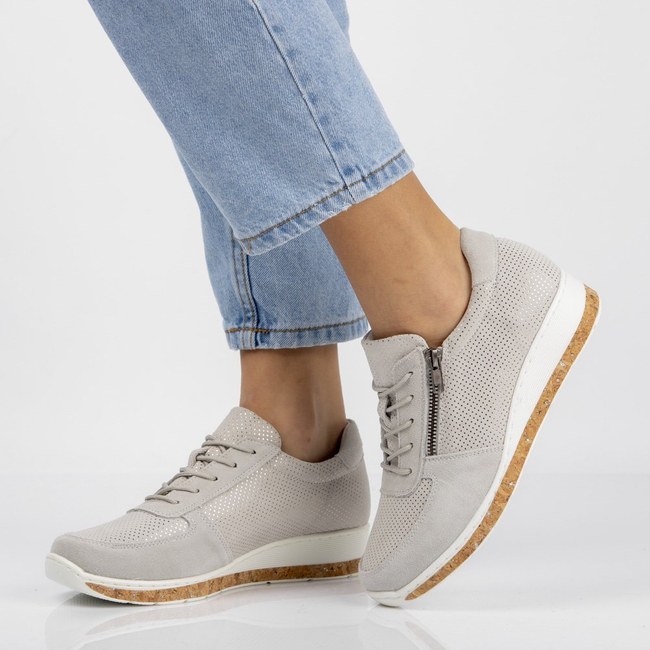 Leather shoes Filippo DP1252/20 GR gray