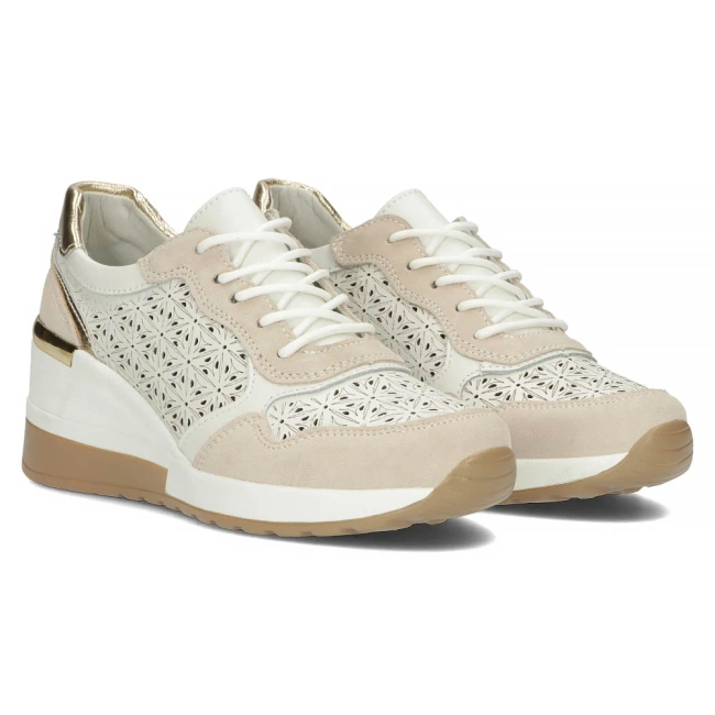 Leather sneakers Filippo DP4669/24 WH white