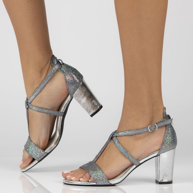 Sandały Filippo DS4300/22 SI srebrne