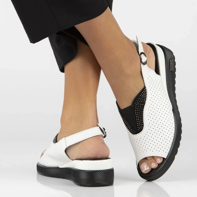 Leather sandals Filippo DS6145/24 WH white