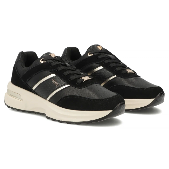 Skórzane sneakersy Filippo DP7772/26 BK czarne
