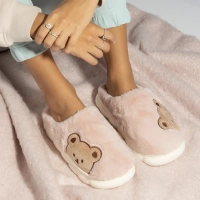 Fur slippers pink WS9028-82