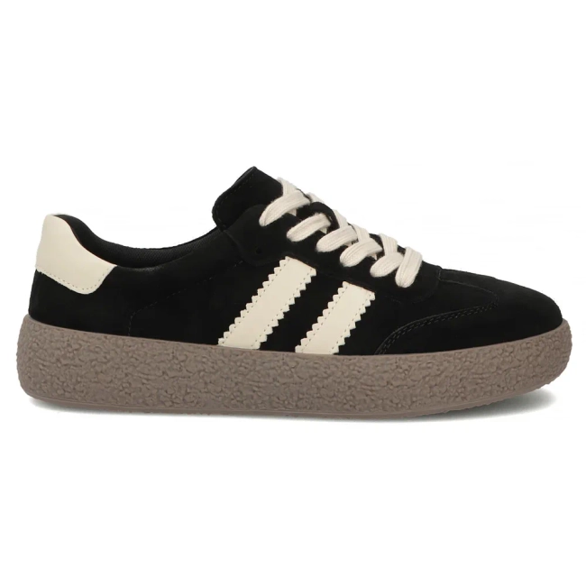 Skórzane sneakersy Filippo DP7958/26 BK czarne