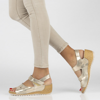 Leather sandals Filippo 50086 gold