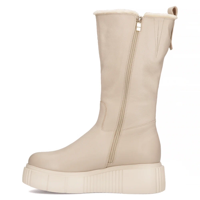 Leather ankle boots Filippo 70121 taupe