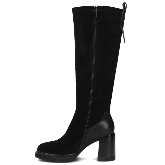 Leather heeled boots Filippo DKZ8242/26 BK black