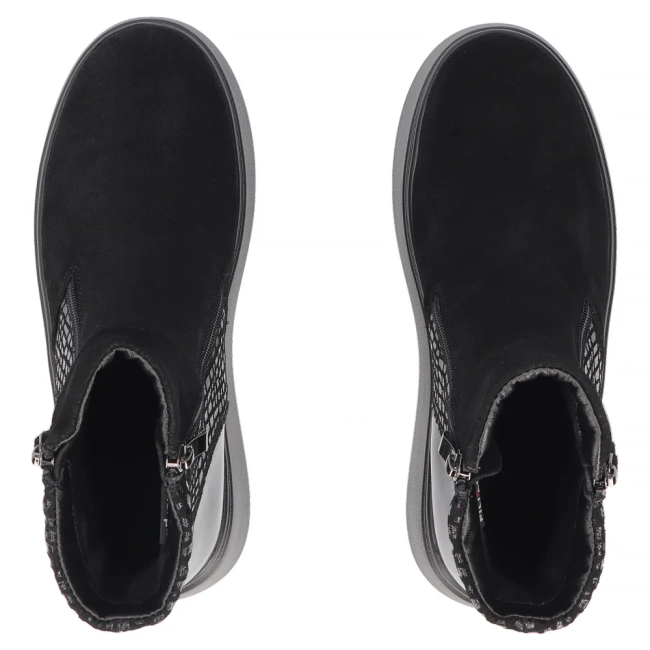 Leather platform ankle boots Filippo DBT8077/26 BK black