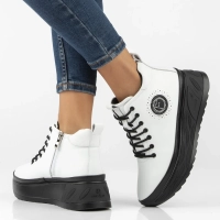 Leather platform ankle boots Filippo DBT8003/26 WH white