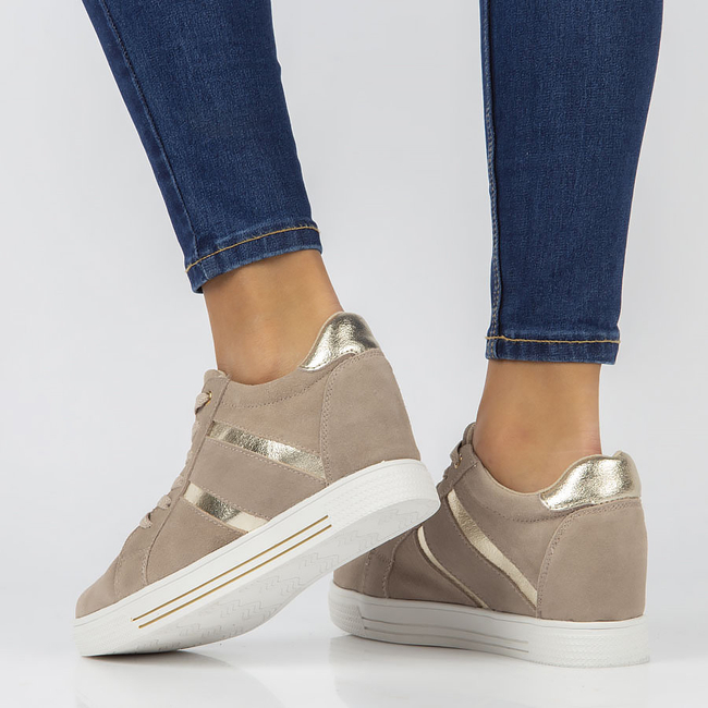 Leather Sneakers Filippo DP3549/22 BE beige
