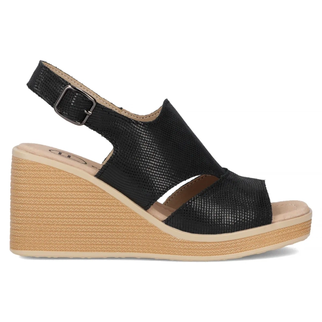 Leather sandals Filippo DS6010/24 BK black