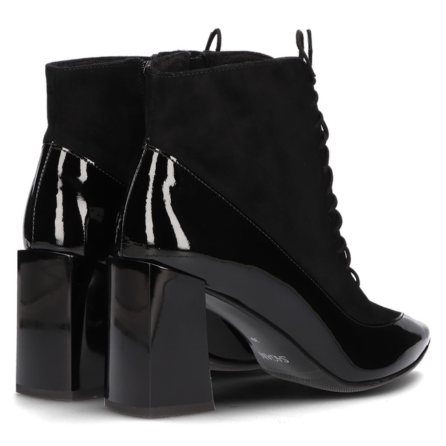 Skórzane botki Sagan 4635 czarne