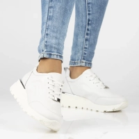 Skórzane sneakersy Filippo DP6849/25 WH białe