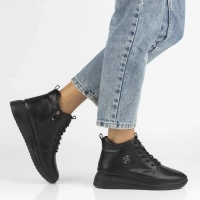 Skórzane botki Filippo DBT4215/25 BK BK czarne