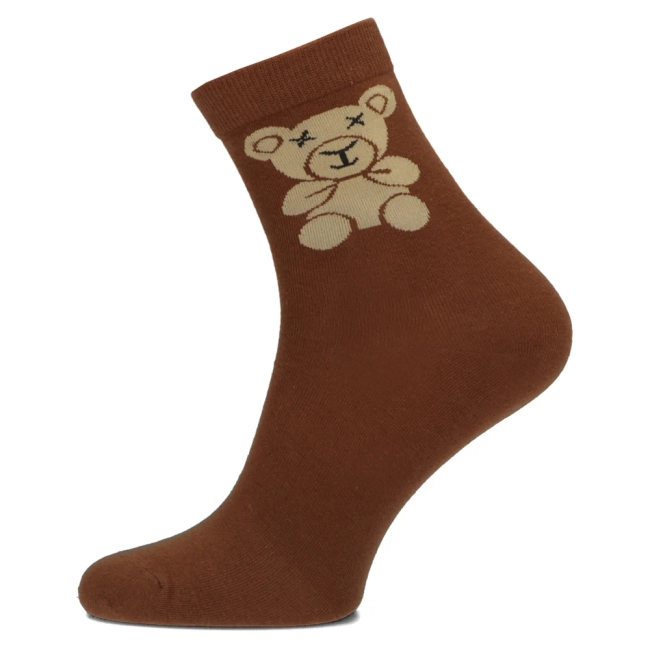 Women's Socks Cosas brown LM207 brown bear