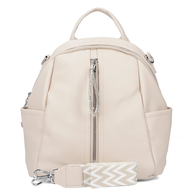 Beige backpack beige glam