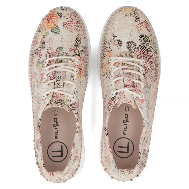 Leather shoes Filippo DP6102/24 BE FL beige