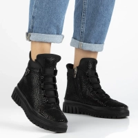 Leather ankle boots Filippo DBT7302/25 BK black