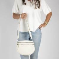 Beige shoulderbag zippella