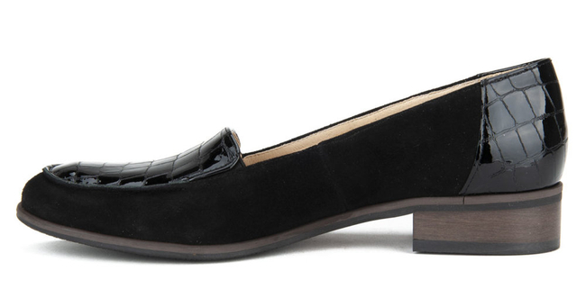 Półbuty Filippo 3606 Czarny Zamsz + B26