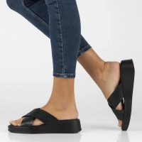 Skórzane klapki Filippo DK6066/24 BK czarne