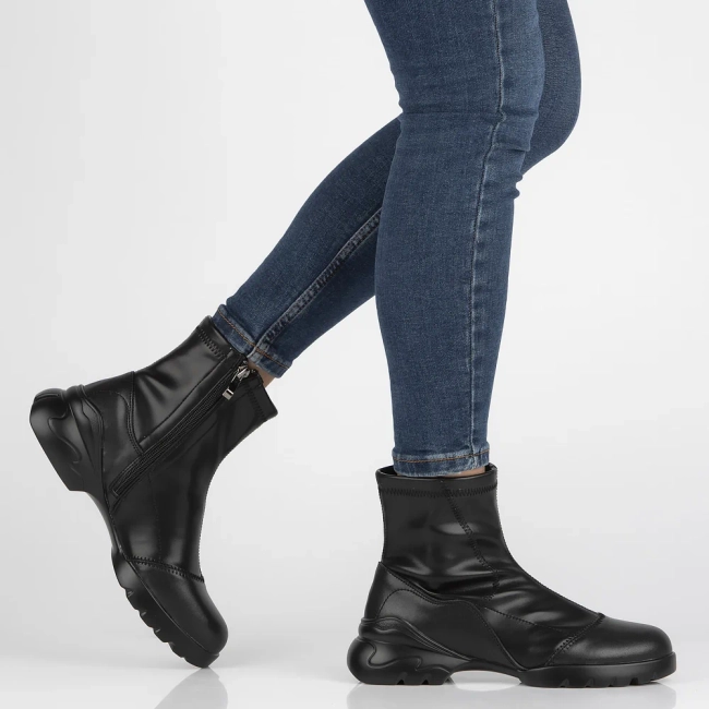 Skórzane botki Filippo DBT4184/22 BK czarne