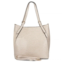 Beige shopper bag beige croco