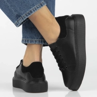 Leather sneakers Filippo DP6119/26 BK black
