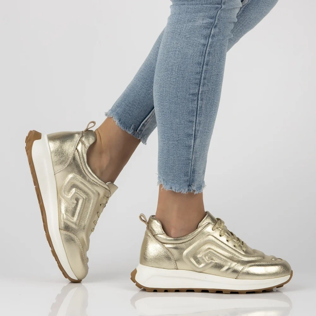 Leather sneakers Filippo DP6859/25 GO gold
