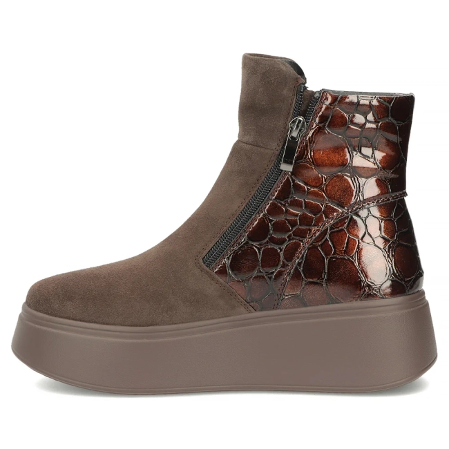 Leather platform ankle boots Filippo DBT8077/26 D BR brown