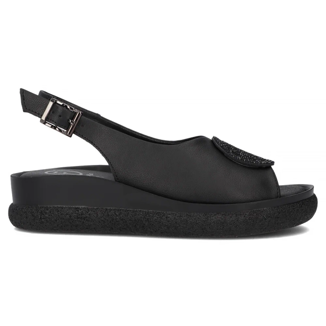 Leather sandals Filippo DS6984/25 BK black