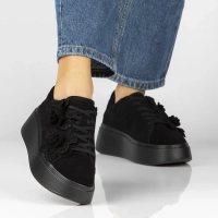 Leather sneakers Filippo DP8113/26 BK black
