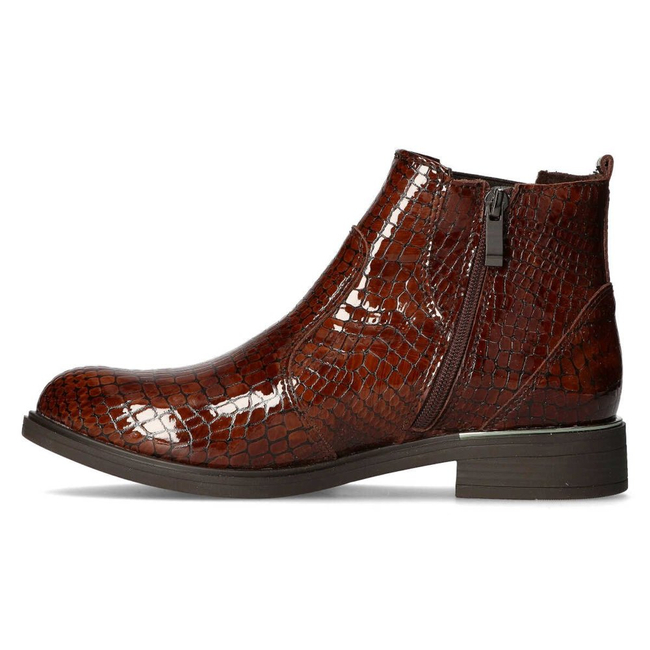 Leather ankle boots Filippo 437s brown kroko
