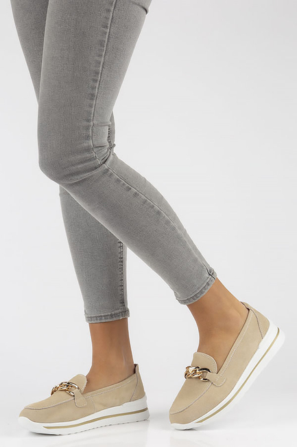 Leather shoes Filippo DP3555/22 BE beige