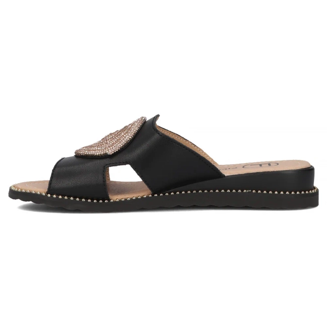 Leather flip-flops Filippo DK7041/25 BK black