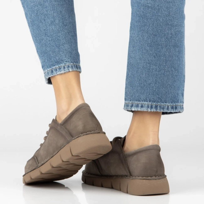 Skórzane półbuty Filippo DP8180/26 TP taupe