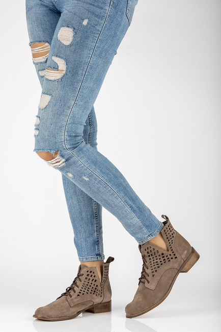 Skórzane botki Filippo 2628 brązowe