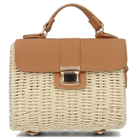 Beige briefcase bag strawbelle