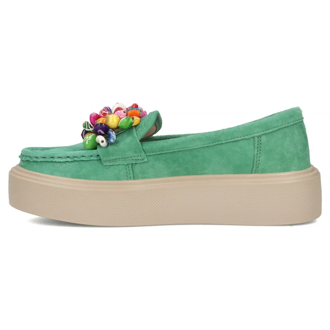 Leather loafers Filippo DP6765/25 GE green