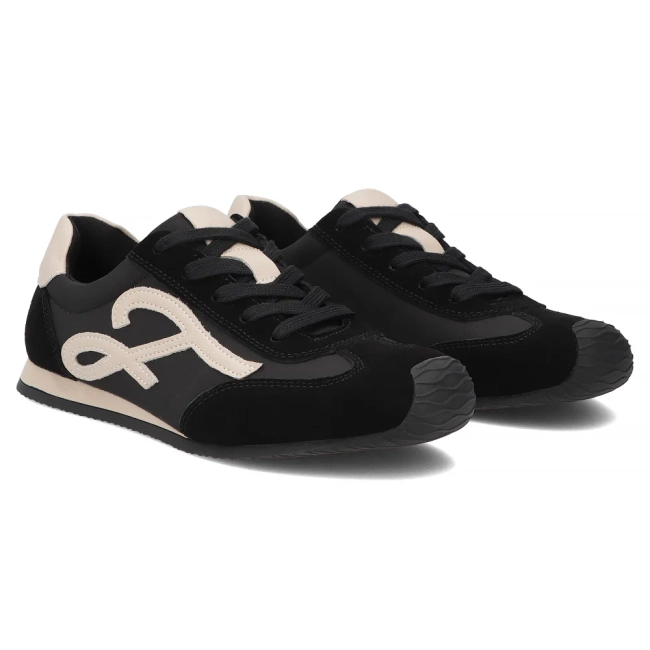 Skórzane sneakersy Filippo DP7967/26 BK czarne