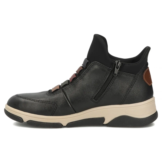 Leather ankle boots Rieker L5651-00 black