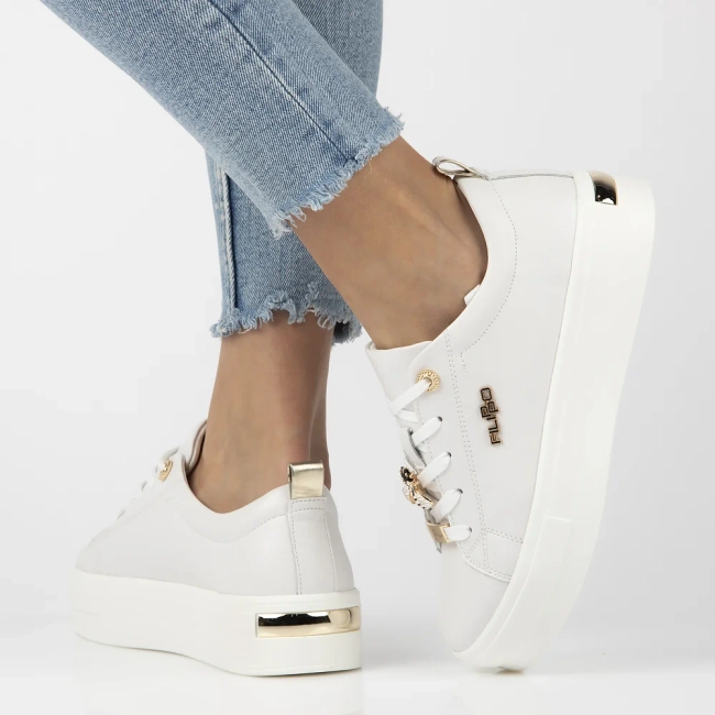 Leather shoes Filippo DP3533/25 WH DI white