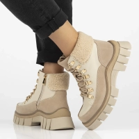 Leather ankle boots DBT6471/24 BE beige