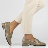 Skórzane lordsy Filippo DP6956/25 BE beżowe