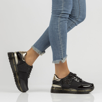 Leather Sneakers Filippo DP3688/22 BK black