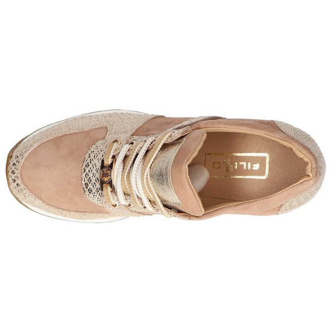 Półbuty Filippo 020 Beż A1/Złoty T1